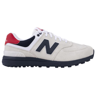 New Balance 574 Greens V2 Golf Shoes Beige/Navy MG574BEG
