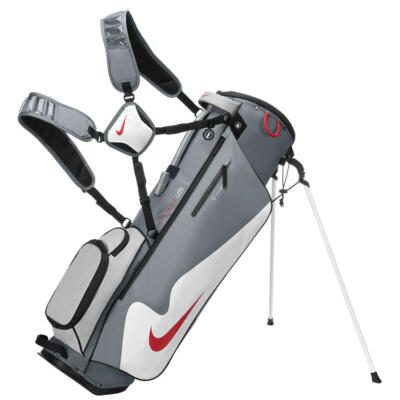 Nike Air Max Lite Golf Stand Bag Cool Grey/White/Fire Red IO1600-016