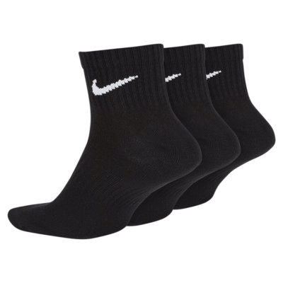 Nike Everyday Lightweight Ankle Golf Socks (3 Pack) Black SX7677-010