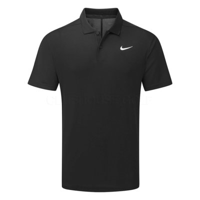 distorsión Jadeo comerciante Nike Dry Victory Solid Golf Polo Shirt Black/White - Clubhouse Golf