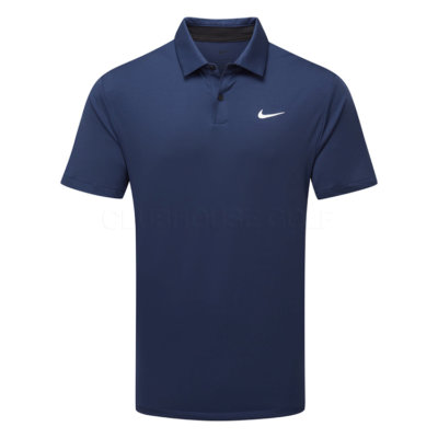 Nike Dry Tour Solid Golf Polo Shirt Midnight Navy/White - Clubhouse Golf