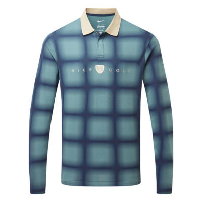 Nike Dri-FIT Fairway Fresh Loose Fit Long Sleeve Golf Polo Shirt Mineral Slate/Limestone II0772-382