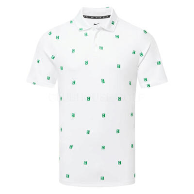Nike Dri-FIT Par 5 Stripe Golf Polo Shirt White/Malachite II4131-100