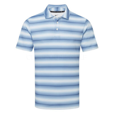 Nike Dri-FIT Par 5 Stripe Golf Polo Shirt Work Blue IB0218-486