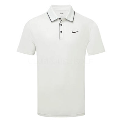 Nike Dry Tour Piping Golf Polo Shirt White/Black FZ7497-100