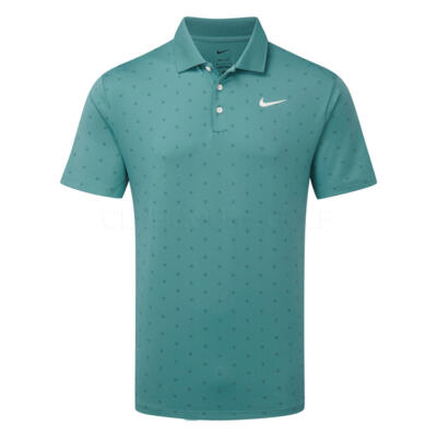 Nike Dry Tour Print Golf Polo Shirt Mineral Teal/Pale Ivory FZ7483-379