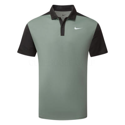Nike Dry Victory+ Blocked Golf Polo Shirt Clay Green/Night Forest/White HM5637-364
