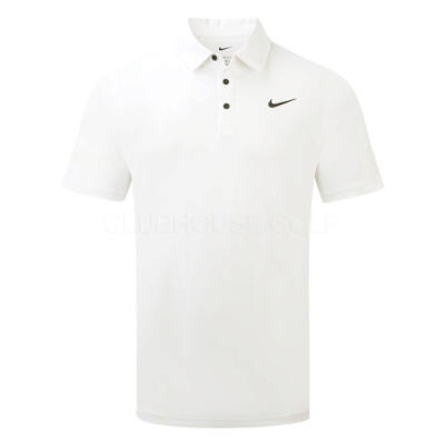 Nike Dry Tour Solid Golf Polo Shirt White/Black FZ7481-100