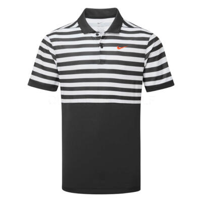 Nike Dry Victory+ Blocked Golf Polo Shirt Black/Team Orange FZ7446-010