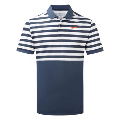 Nike Dry Victory+ Blocked Golf Polo Shirt Obsidian/Team Orange FZ7446-451