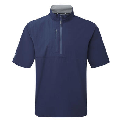 Oscar Jacobson Arlington 1/2 Zip Waterproof Golf Jacket Navy/Pewter OJTOP0309