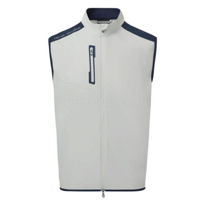 Oscar Jacobson Beatty Padded Golf Wind Vest Aluminium OJTOP0341