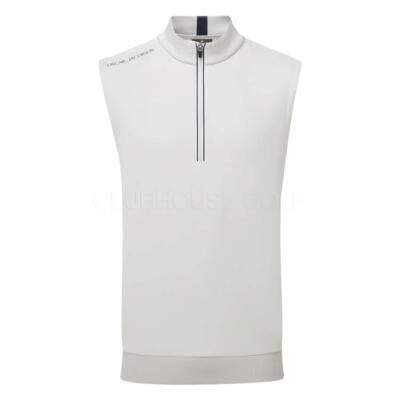 Oscar Jacobson Drew 1/4 Zip Golf Vest Aluminium OJTS0350