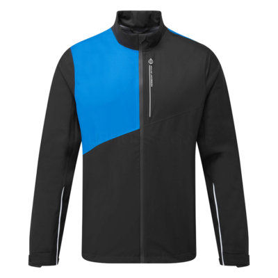 Oscar Jacobson Greylands Waterproof Golf Jacket Black/Cobalt OJTOP02028-BC