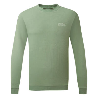 Oscar Jacobson Johnstone Tour Crewneck Golf Sweater Watercress OJTOP0285-WC