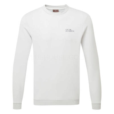 Oscar Jacobson Johnstone Tour Crewneck Golf Sweater Aluminium OJTS0285