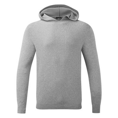 Oscar Jacobson Kennedy Knitted Golf Hoodie Pewter Marl OJTOP0304-PM