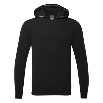 Oscar Jacobson Kennedy Knitted Golf Hoodie Black OJTOP0304-B