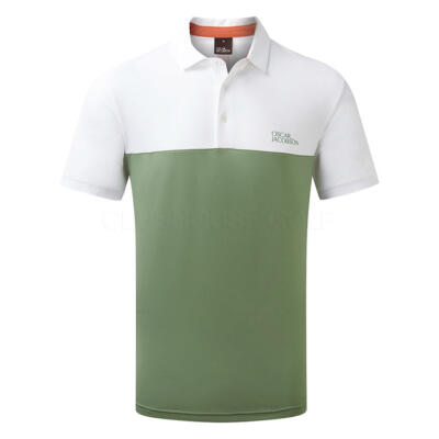 Oscar Jacobson Matley Golf Polo Shirt Watercress OJTS0295-WC