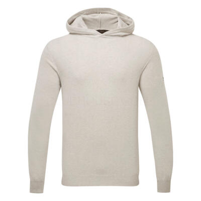 Oscar Jacobson Pascal Merino Blend Knitted Golf Hoodie Beige OJKNT0371-BEI