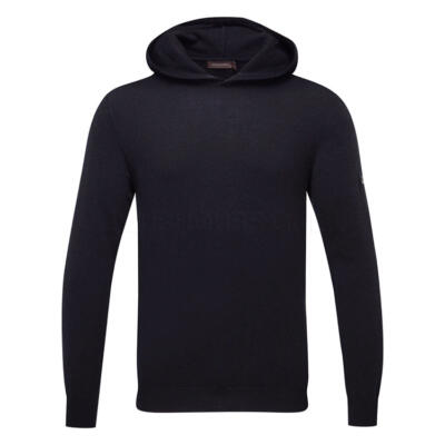 Oscar Jacobson Pascal Merino Blend Knitted Golf Hoodie Navy OJKNT0371-NVY