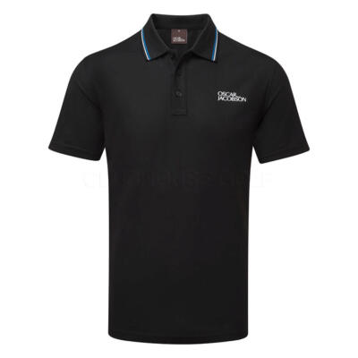 Oscar Jacobson Stanley Golf Polo Shirt Black OJTS0072