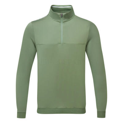 Oscar Jacobson Westland 1/4 Zip Golf Sweater Watercress OJTOP0299-WAT