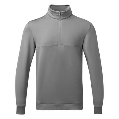 Oscar Jacobson Westland 1/4 Zip Golf Sweater Pewter OJTOP0299-P