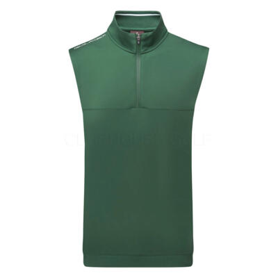 Oscar Jacobson Westland 1/4 Zip Golf Vest Pineneedle OJTOP0305-PIN