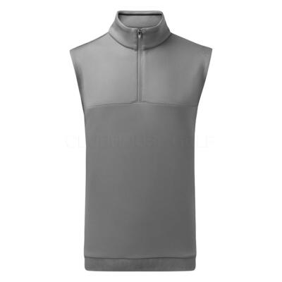 Oscar Jacobson Westland 1/4 Zip Golf Vest Pewter OJTOP0305-P