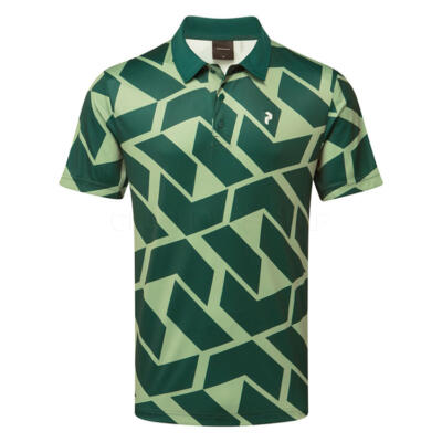 Peak Performance Graphic Golf Polo Shirt Green Valley/Black G80377040