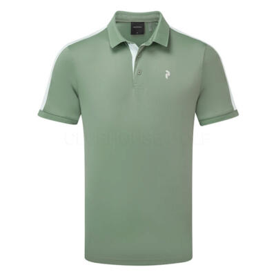 Peak Performance Player Golf Polo Shirt Green Valley/White G79490260