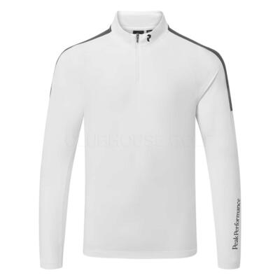 Peak Performance Lightweight 1/2 Zip Golf Sweater White/Motion Grey G79746010