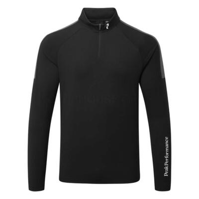 Peak Performance Lightweight 1/2 Zip Golf Sweater Black/Motion Grey G79746020