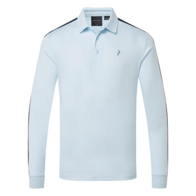 Peak Performance Player Long Sleeve Golf Polo Shirt Cloud/Salute Blue G79487120