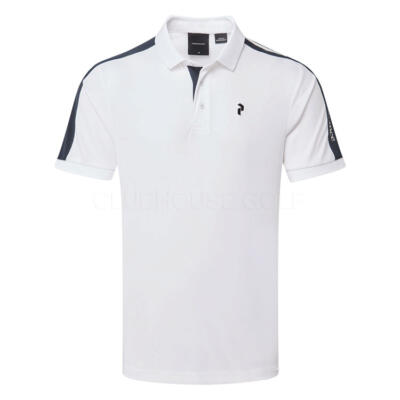 Peak Performance Player Golf Polo Shirt White/Salute Blue G79490010