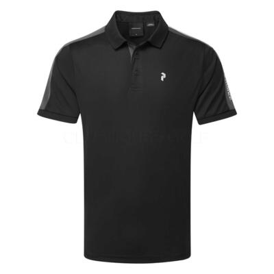 Peak Performance Player Golf Polo Shirt Black/Motion Grey G79490050