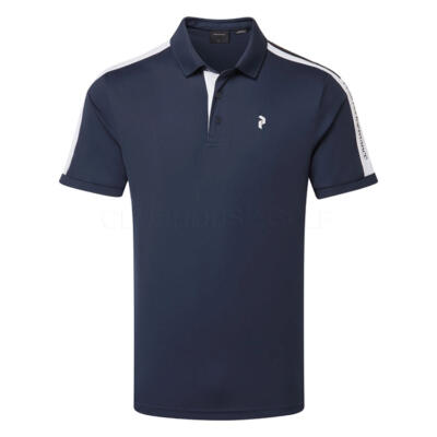 Peak Performance Player Golf Polo Shirt Blue Shadow/White G79490220