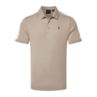 Peak Performance Player Golf Polo Shirt Avid Beige/White G79490230