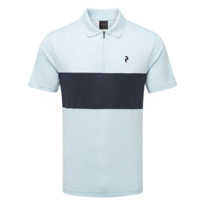 Peak Performance Player Zip Golf Polo Shirt Cloud/Blue Shadow G80210020