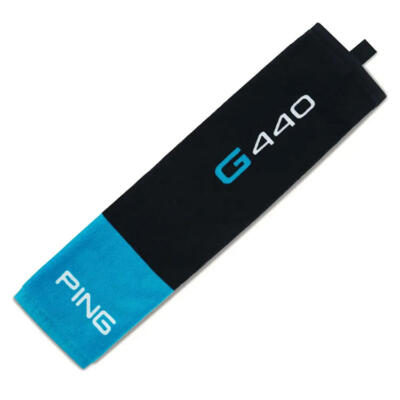 Ping G440 Tri-Fold Golf Towel Black/Blue 38074-02
