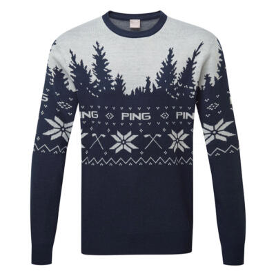 Ping Christmas Golf Sweater Navy/Grey P03841-OXP