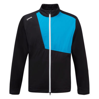 Ping Impervious Waterproof Golf Jacket Black/Brilliant Blue P03756-BBB