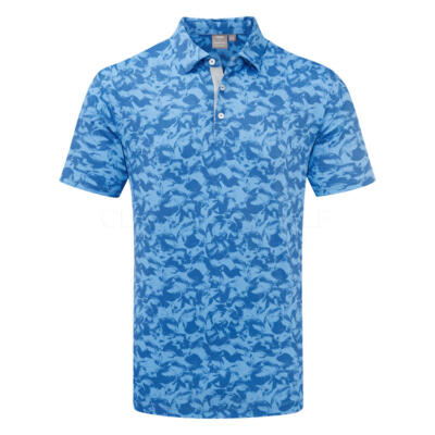 Ping Julian Golf Polo Shirt Tidal Blue Multi P03771-TBM