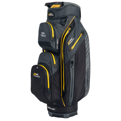 PowaKaddy 2024 Dri Tech Golf Cart Bag Black/Gunmetal/Yellow 02783-01-01