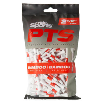 Pride PTS Bamboo 2 1/8" Golf Tees Red (120 Pack)