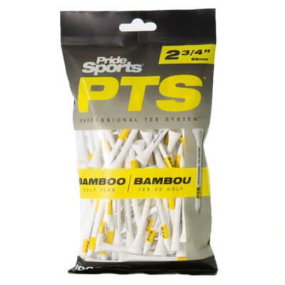 Pride PTS Bamboo 2 3/4" Golf Tees Yellow (100 Pack)