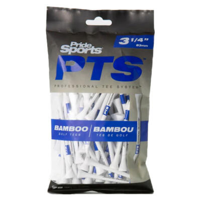 Pride PTS Bamboo 3 1/4" Golf Tees Blue (75 Pack)