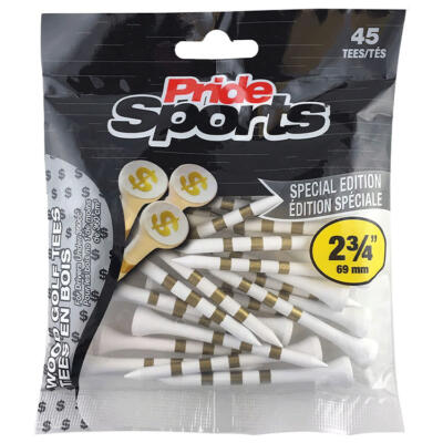 Pride Sports Money 2 3/4" Golf Tees White (45 Pack)