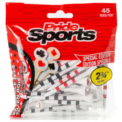 Pride Sports Playing Card 2 3/4" Golf Tees White (45 Pack)